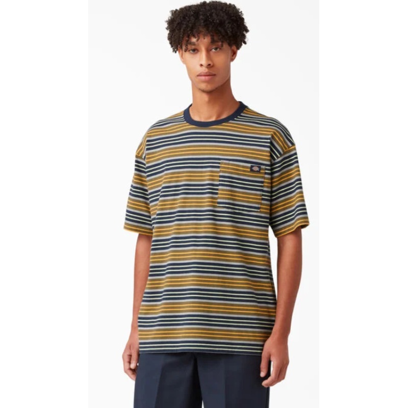 Dickies Relaxed Fit Pocket Short Sleeve T-Shirt Small Radiant Yellow