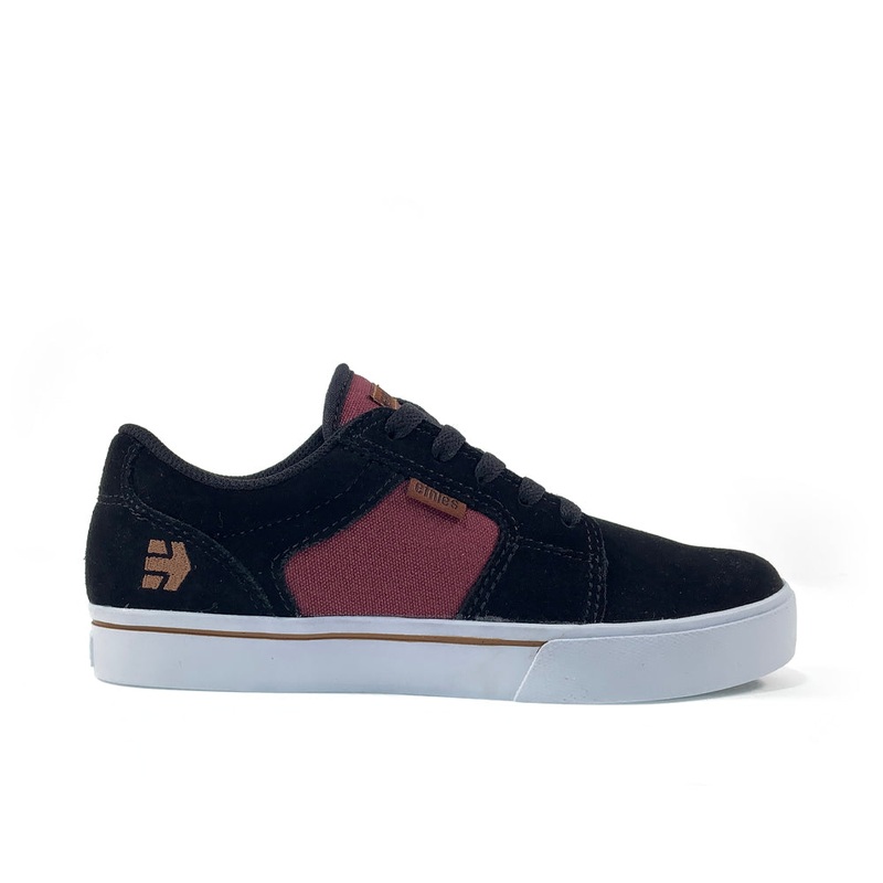 Etnies Barge LS Kids Shoes – Black / Red Youth UK 2