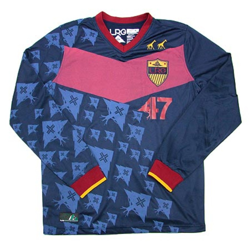 LRG Tree Striker Long Sleeve Soccer Jersey Navy Large