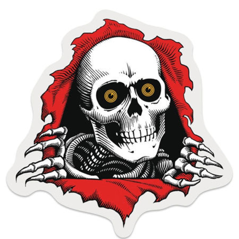 Powell Peralta Ripper Diecut Sticker Red/ White/ Black 3″
