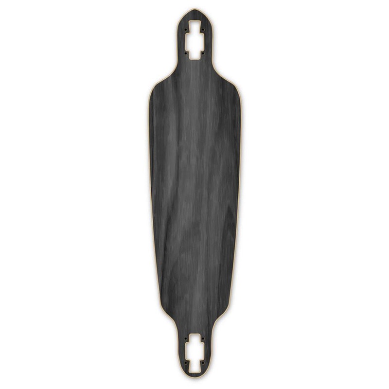Punked Drop Through Blank Longboard Deck – Stained Black Deck