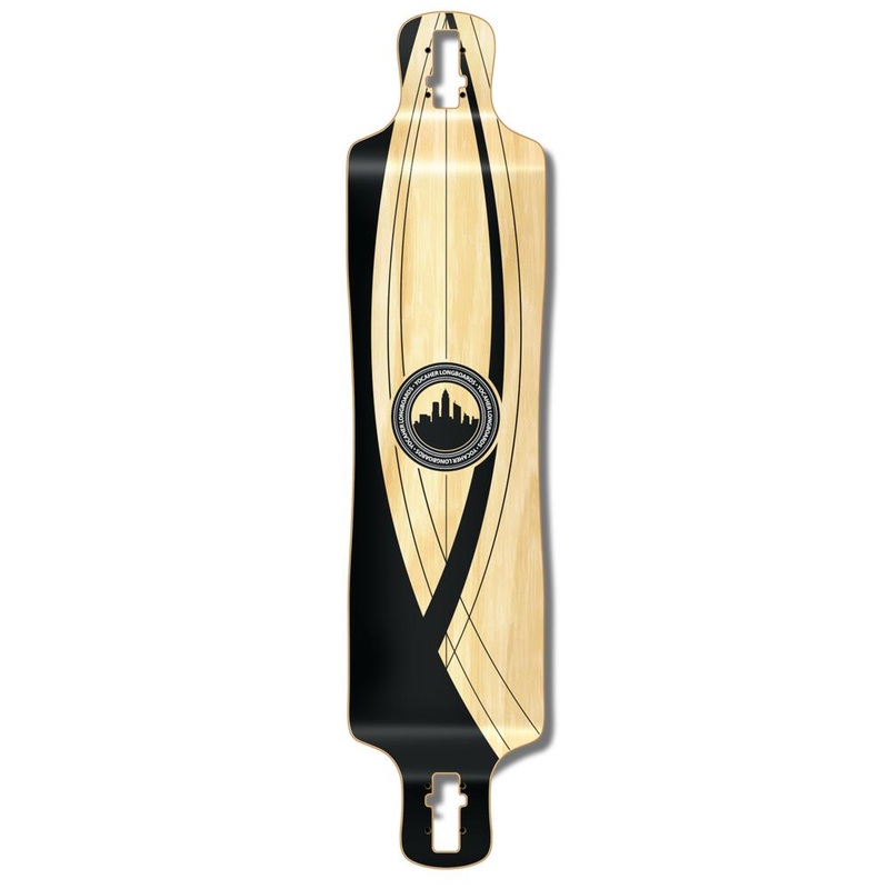 Punked Lowrider Crest Onyx Longboard Deck Deck