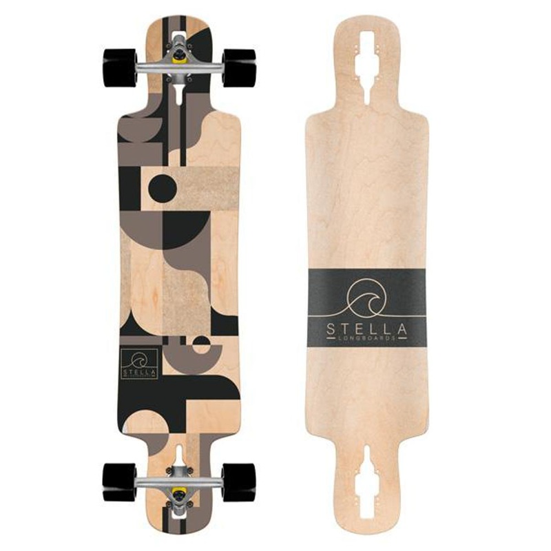 Stella 40 Abstract Surf Drop Through Longboard Complete