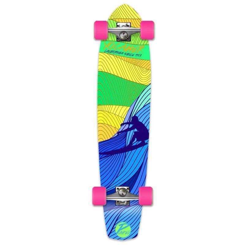 Surf’s up 36″ Slimkick Longboard from Punked – Complete Complete