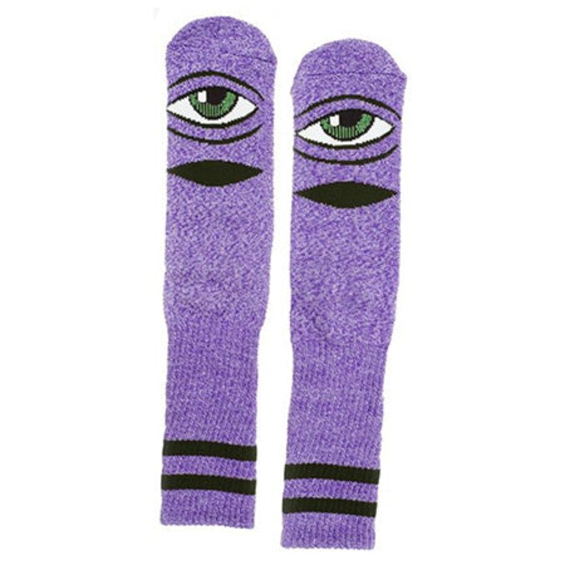 Toy Machine Heather Sect Eye Crew Socks Purple One size fits all