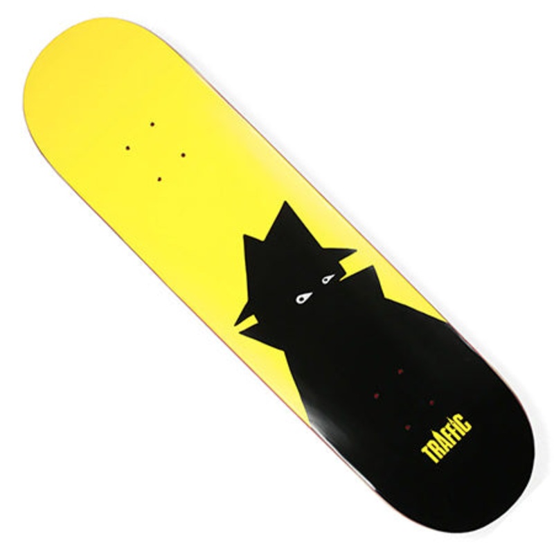 Traffic Skateboards Neighborwood Watch Deck Black/ Yellow 8.75 x 32.375 WB:14.5