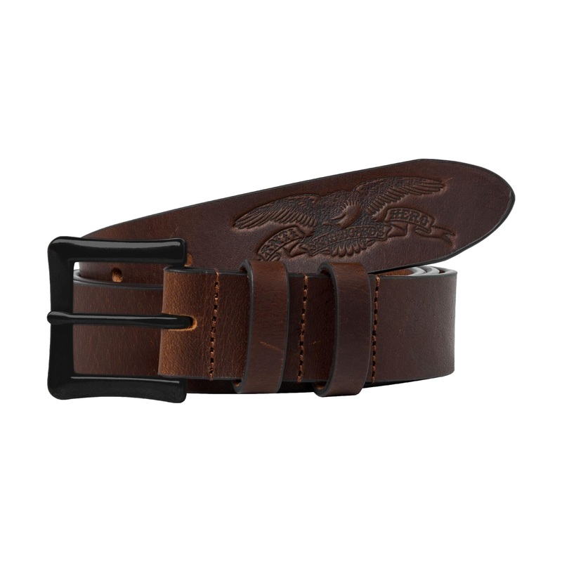 Anti Hero Basic Eagle Leather Belt Brown/Black S/M