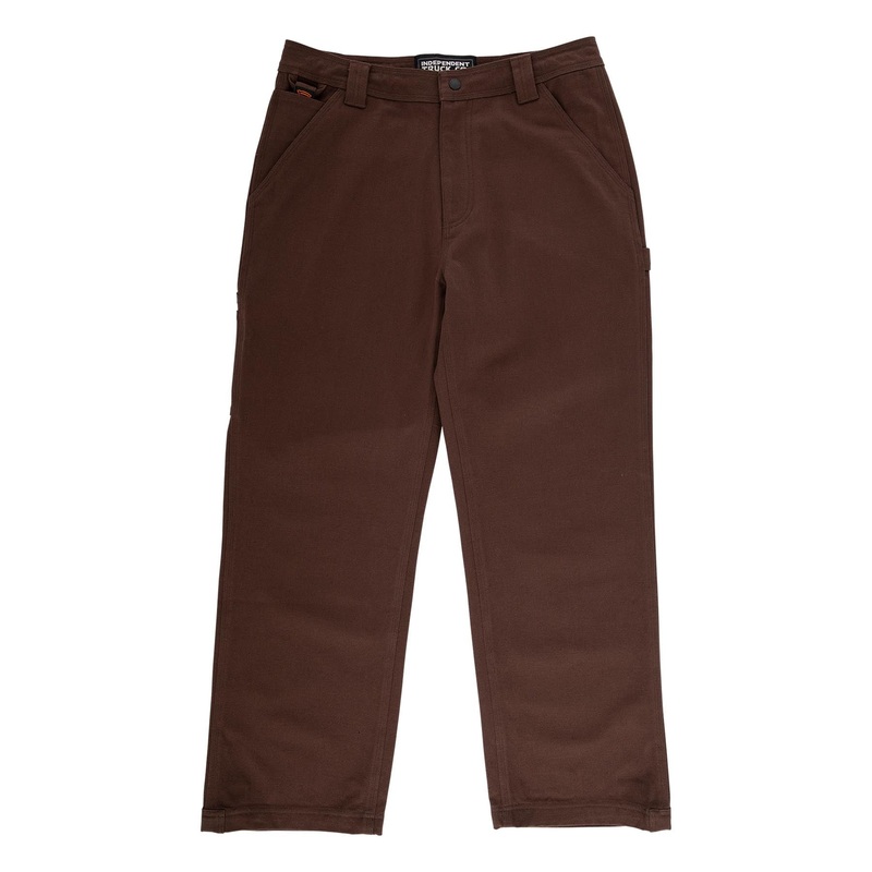 Built To Grind Mens Independent Canvas Pants Chocolate 30/S