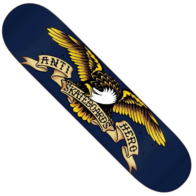 Classic Eagle Dark Blue 8.5×31.75 Antihero Skateboard Deck