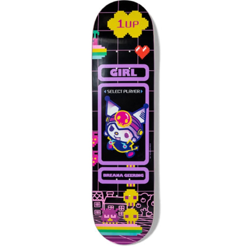 Girl X Sanrio Breana Geering Kawaii Arcade Skateboard Deck 8.0″ 8.0″