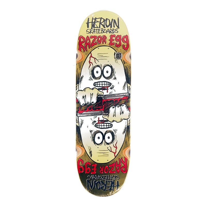 Heroin Skateboards – 9.5″ – Razor Egg Deck – Gold