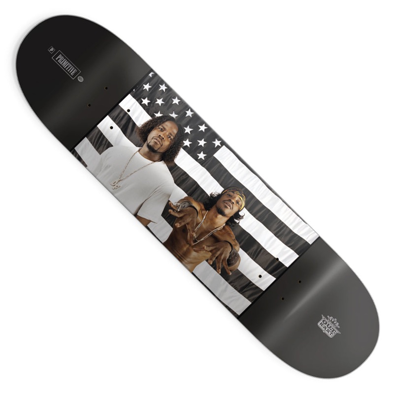 Primitive Skateboarding Outkast Stripes Deck Multicolor 8.125 x 31.75 WB:14