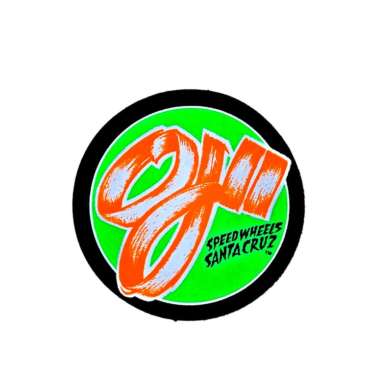 Vintage 80s Santa Cruz OJ II SPEED WHEELS STICKER – NEON ORANGE/NEON GREEN