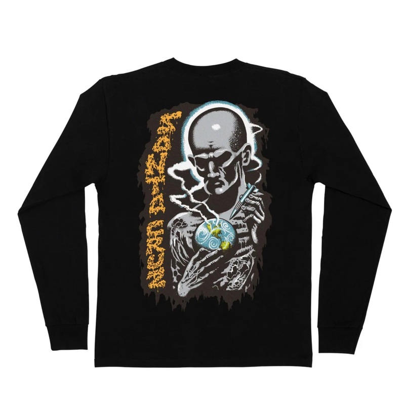 XXL Santa Cruz JEFF KENDALL ATOMIC MAN Long Sleeve T shirt – BLACK
