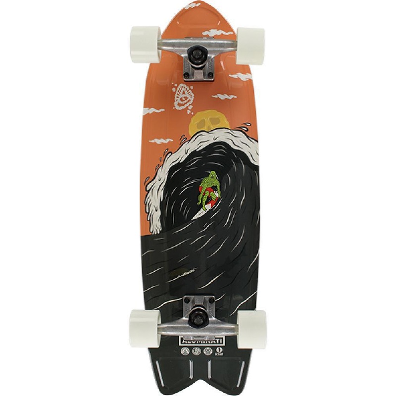 Aluminati Midnight Surf 28″ Fishtail Cruiser Longboard Complete
