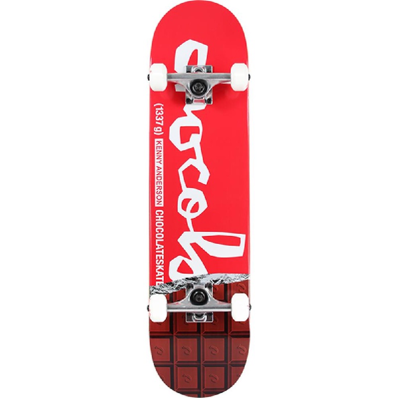 Chocolate Anderson Chocolate Bar in Red 7.75″ Skateboard Complete
