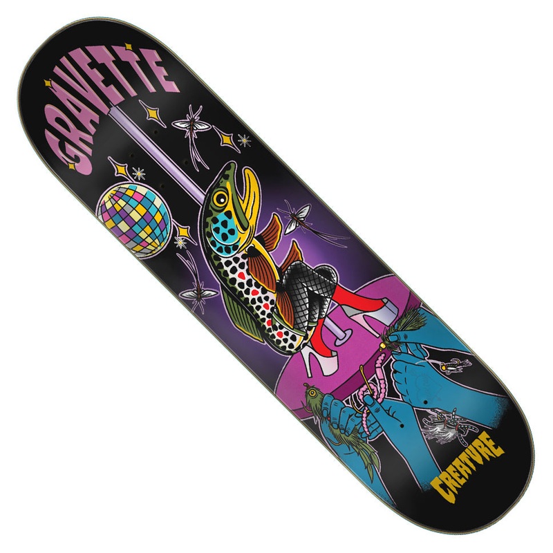 Creature Skateboards David Gravette Nightlife Pro Deck Multicolor 8.3 x 32.2 WB:14.5