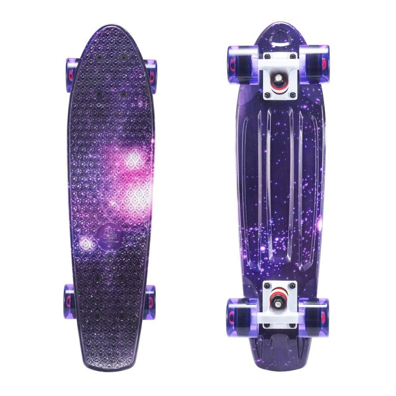 Fun Purple 22″ Mini Cruiser Skateboard for Kids and Beginners Complete