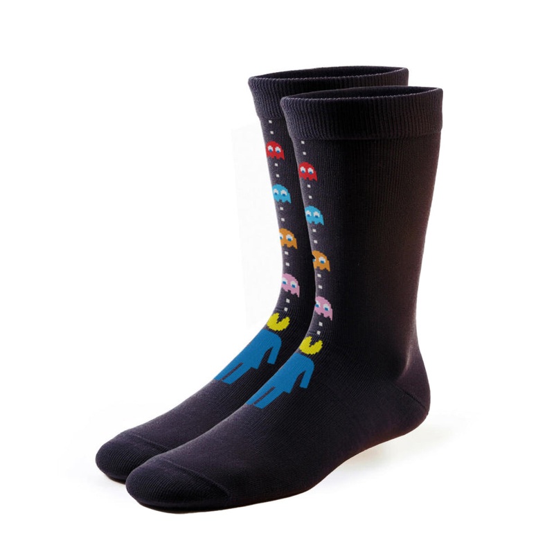 Girl Pac-Man Game Over Crew Socks Black One Size Fits All