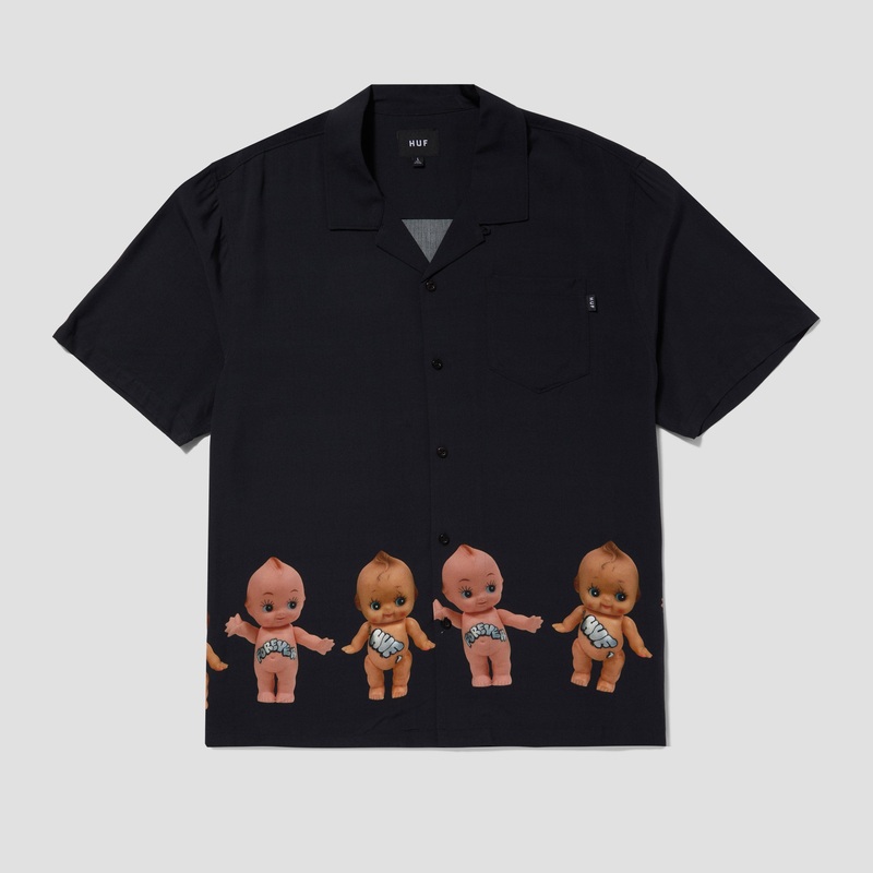 Huf Tagged Shortsleeve Resort Shirt Black Small