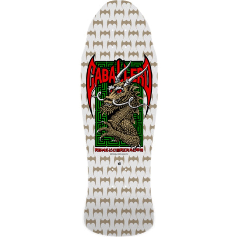 Powell Peralta Steve Caballero Street Dragon White/Gold Reissue Skateboard Deck 9.625″ 9.625″