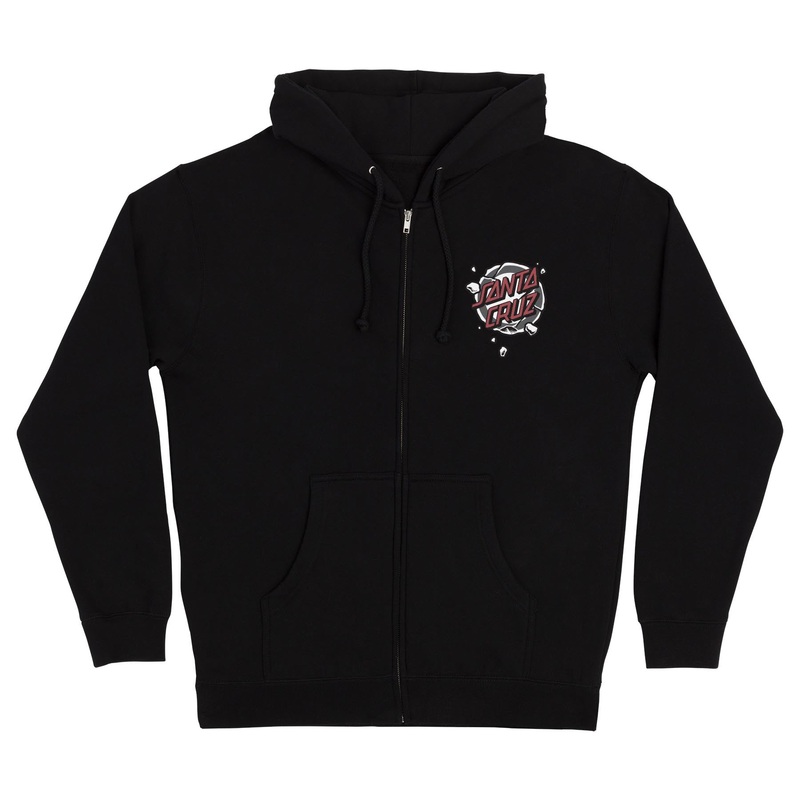 Roskopp Destruct Dot Mens Santa Cruz Zip Hoodie Black S