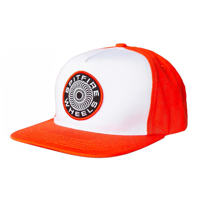 Spitfire Classic 87′ Snapback Hat – Swirl Orange / White