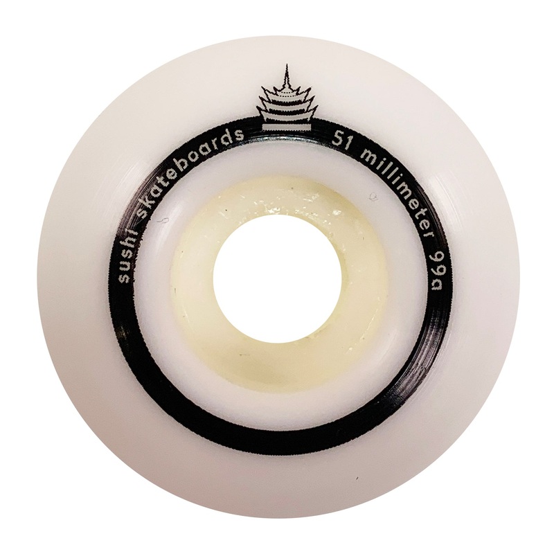 Sushi Wheels – 51mm – Pagoda Team V2 Wheels – White