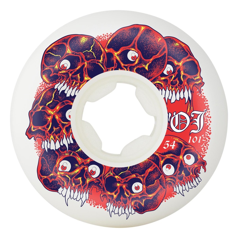 54mm Grey Matter Juice Original White Hardline 101a OJ Skateboard Wheels White 54mm