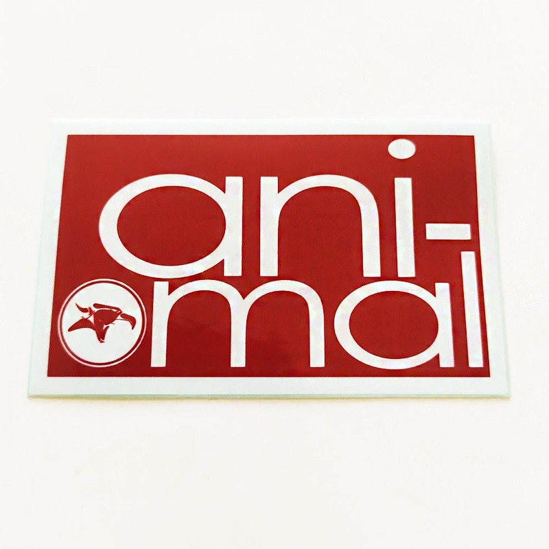 Animal Bikes BMX Sticker / Decal – 7.5 cm across approx – Maroon