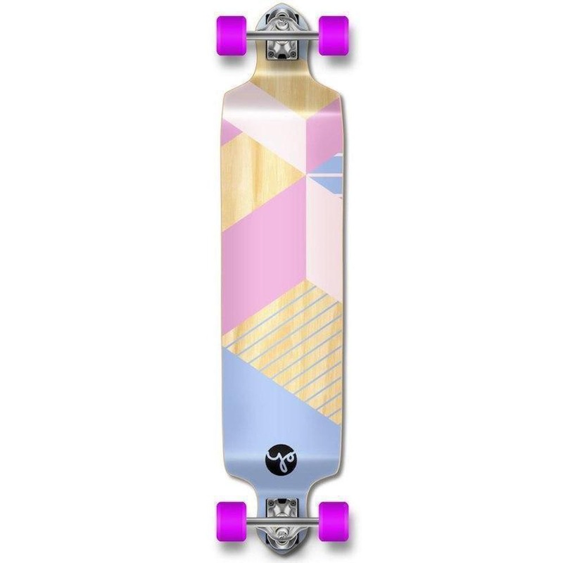 Geometric Purple Drop Down Longboard 41 inches Complete Complete