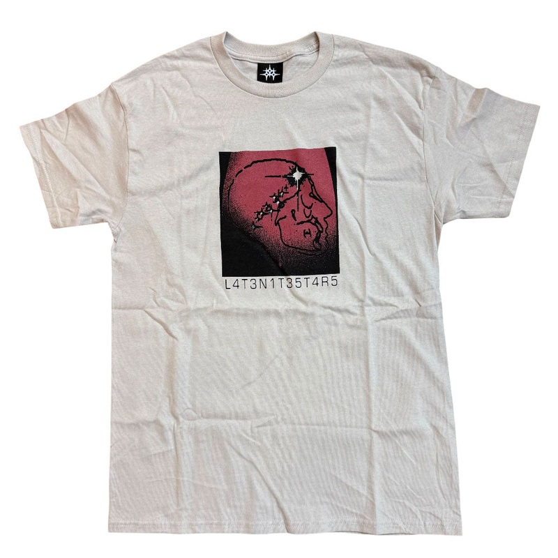 Head Tee Natural Red Black Late Nite Stars Screenprinted MD