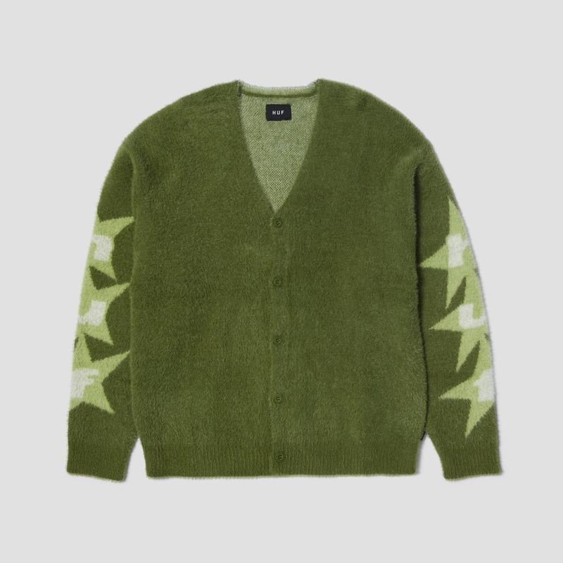 HUF Ursa Mohair Cardigan Pesto Small