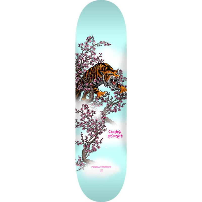 Powell Peralta Yosozumi Tiger Light Blue 8″ Skateboard Deck