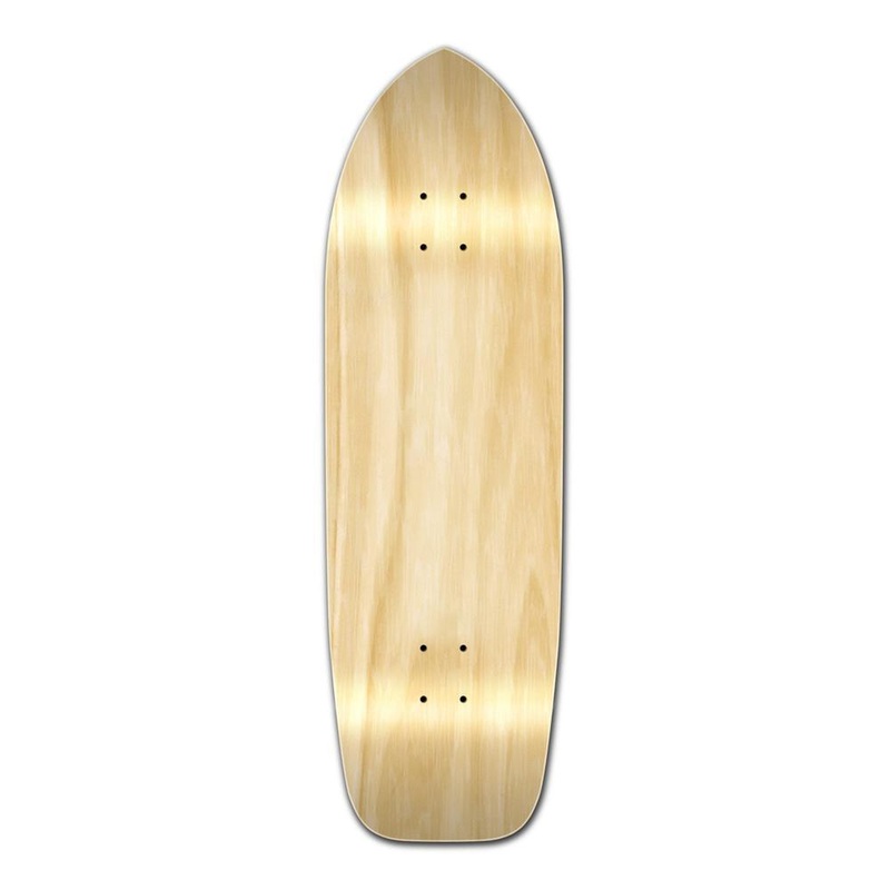 Punked Old School Blank Longboard Deck – Natural Deck
