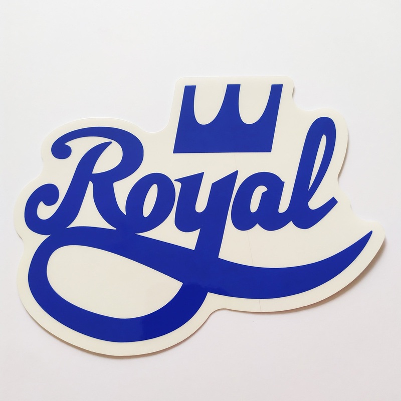 Royal Trucks Skateboard Sticker, Blue, 17cm