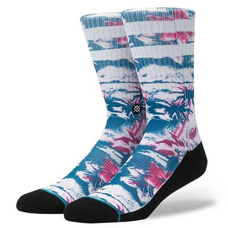 Stance Leeward Crew Socks Turquoise Large