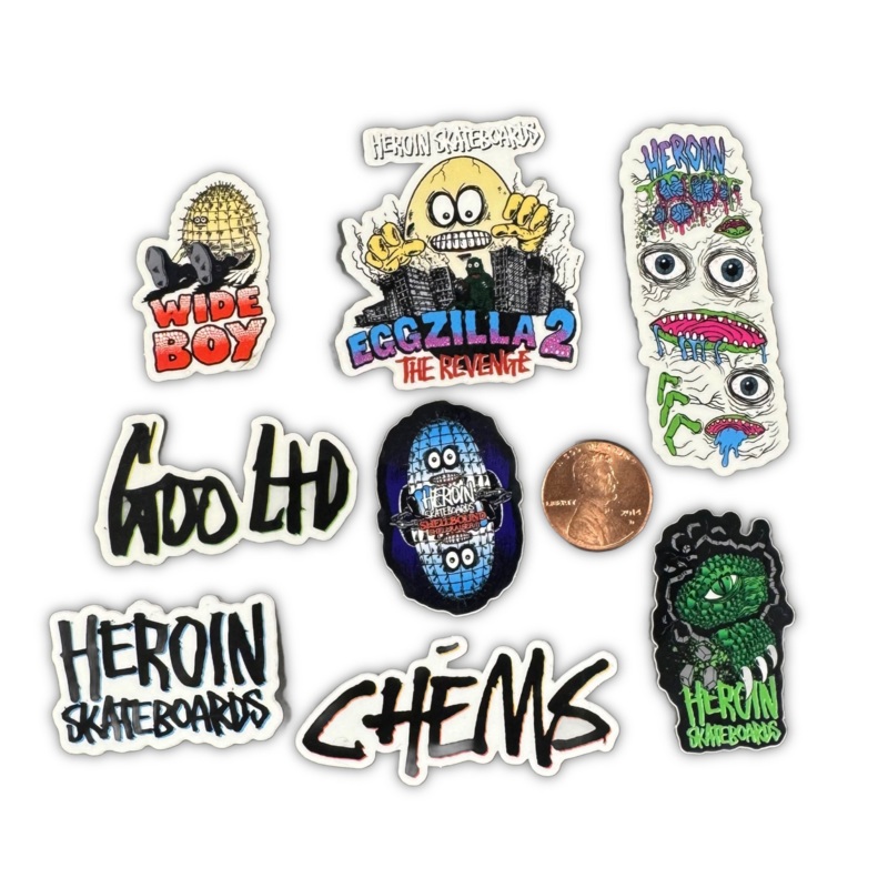 Sticker Pack (Chems x Goo x Heroin Skateboards Collab)