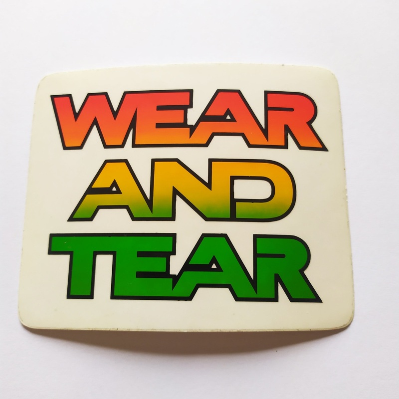 Wear & Tear Skateboard Sticker