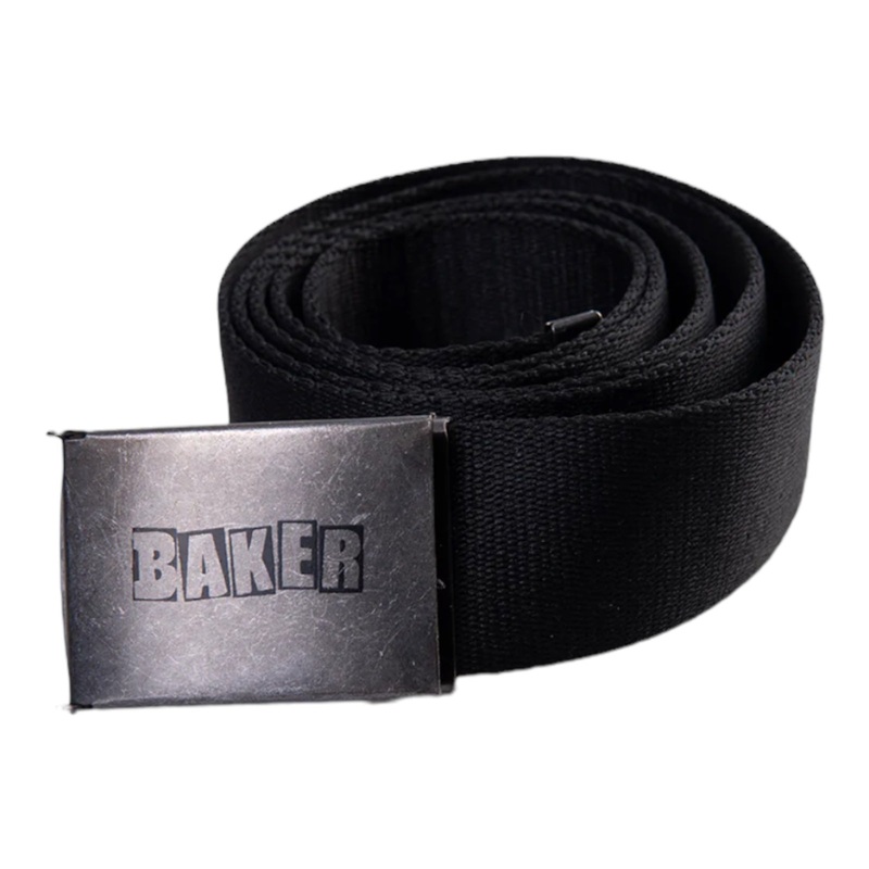 BAKER BRAND LOGO WEB BELT BLACK OS