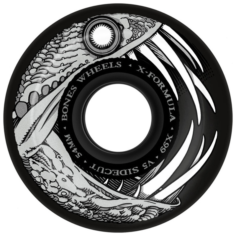 Bones Wheels X-Formula Dark Waters V5 Sidecut 99a Wheels Black 54mm