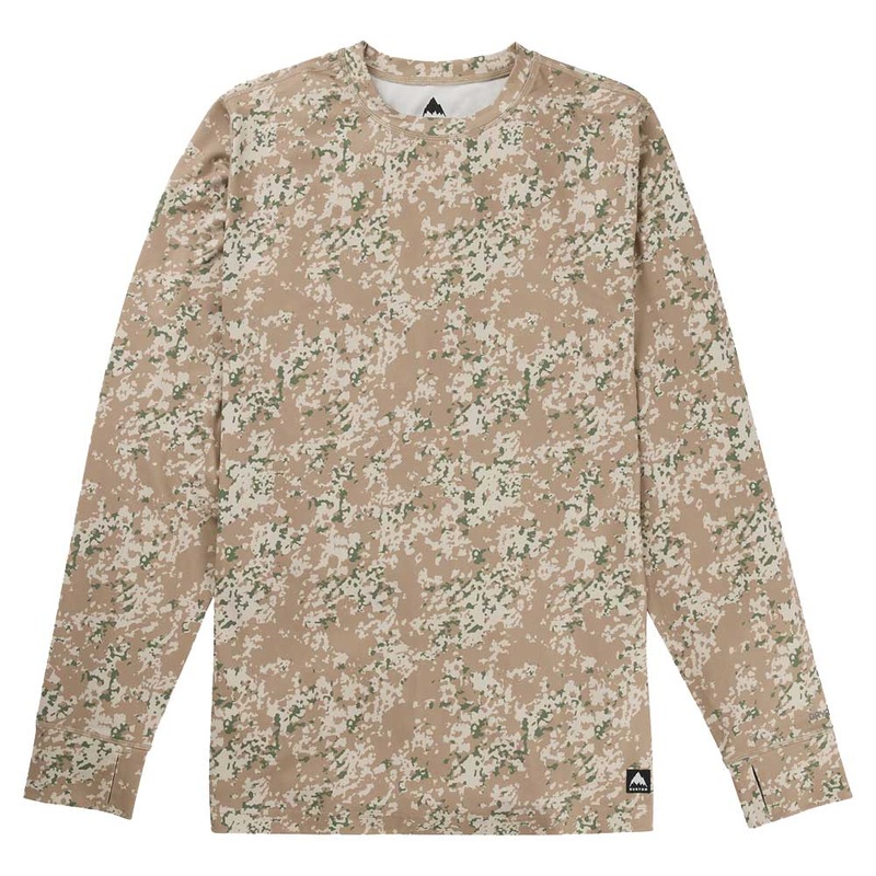 Burton Men’s Midweight Base Layer Crewneck 2025 Small Snowfall Camo