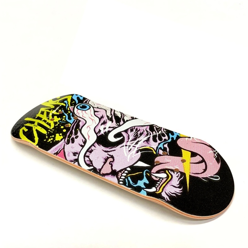 Chems Purple “Melted” Fingerboard Deck 29mm Mid-Pro Popsicle