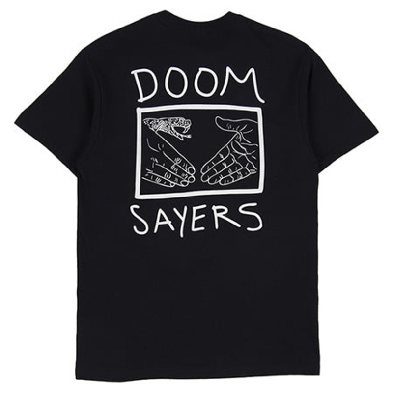 Doom Sayers Snake Shake T Shirt Black/ White Medium