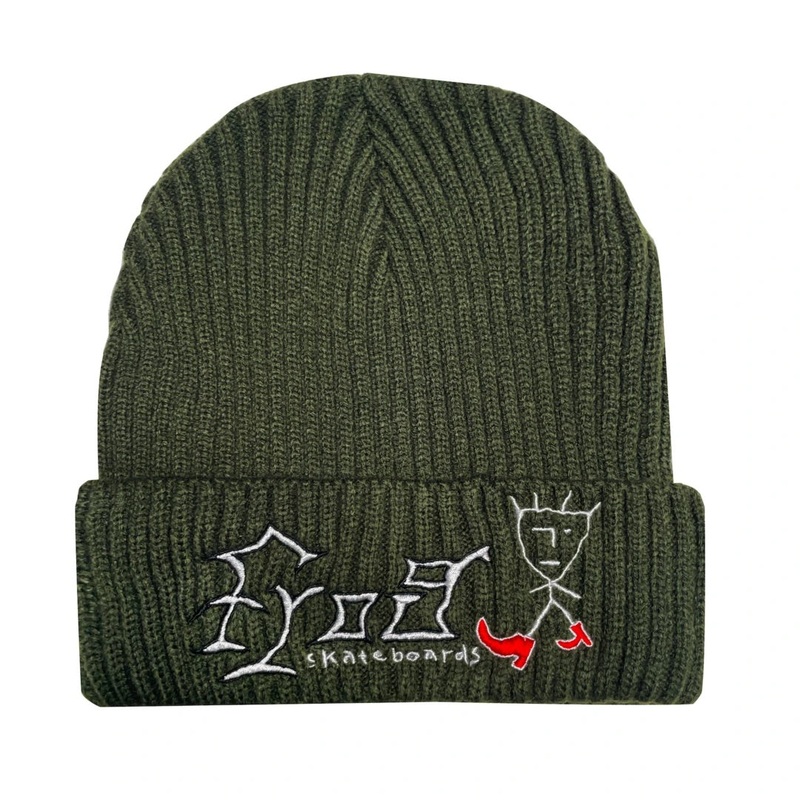 Frog Just Keep Walking Beanie Olive OS