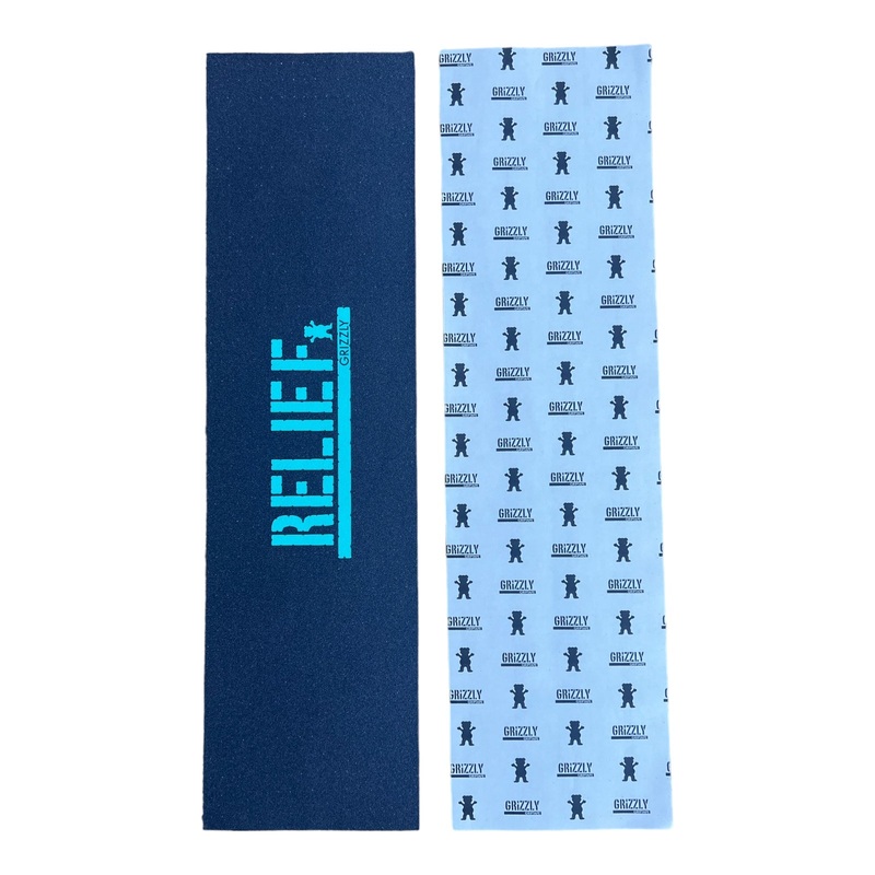 Grizzly x Relief Griptape Stamp Logo Black 9×33 9×33