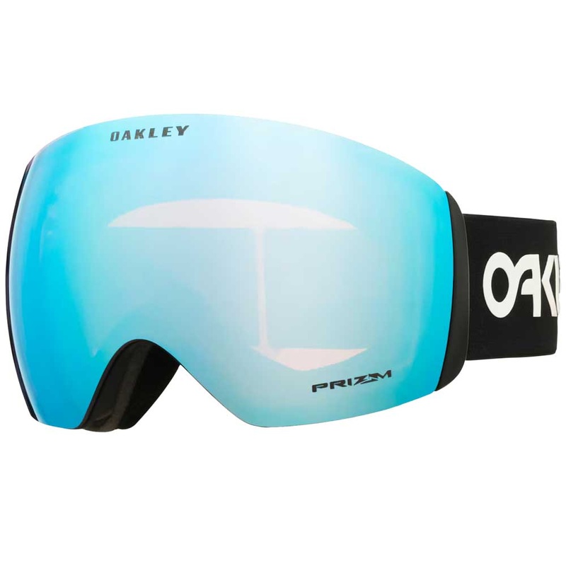 Oakley Flight Deck L Factory Pilot Snow Goggles – 2025 Black with Prizm Snow Sapphire Iridium Lenses Matte Black Light Blue