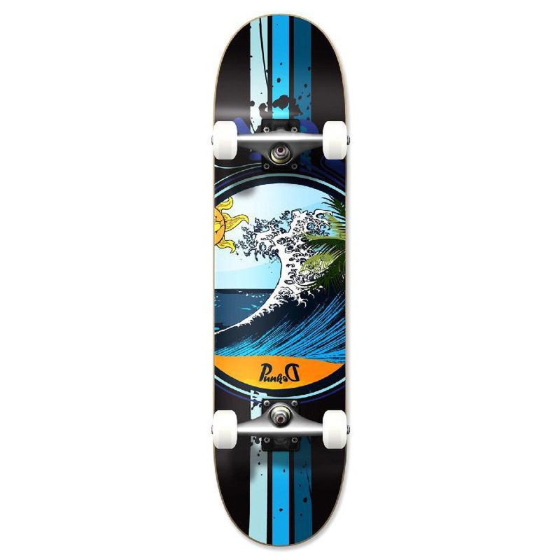 Punked Graphic Wave Complete Skateboard Complete