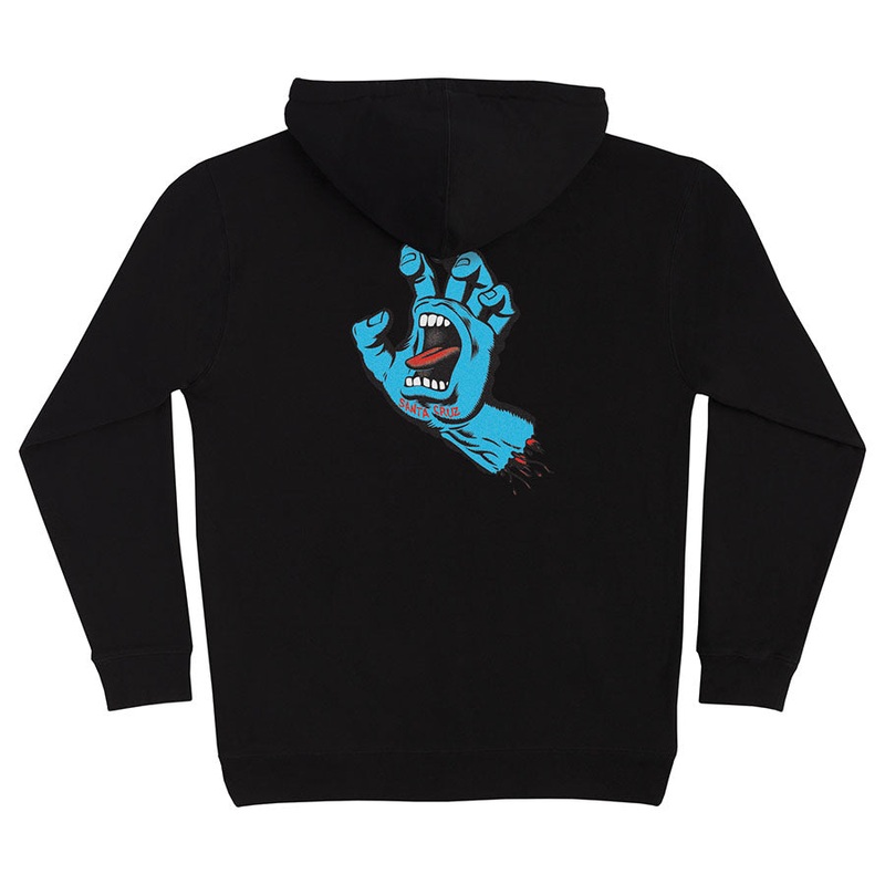 Santa Cruz Screaming Hand Pullover Hoodie Medium Black