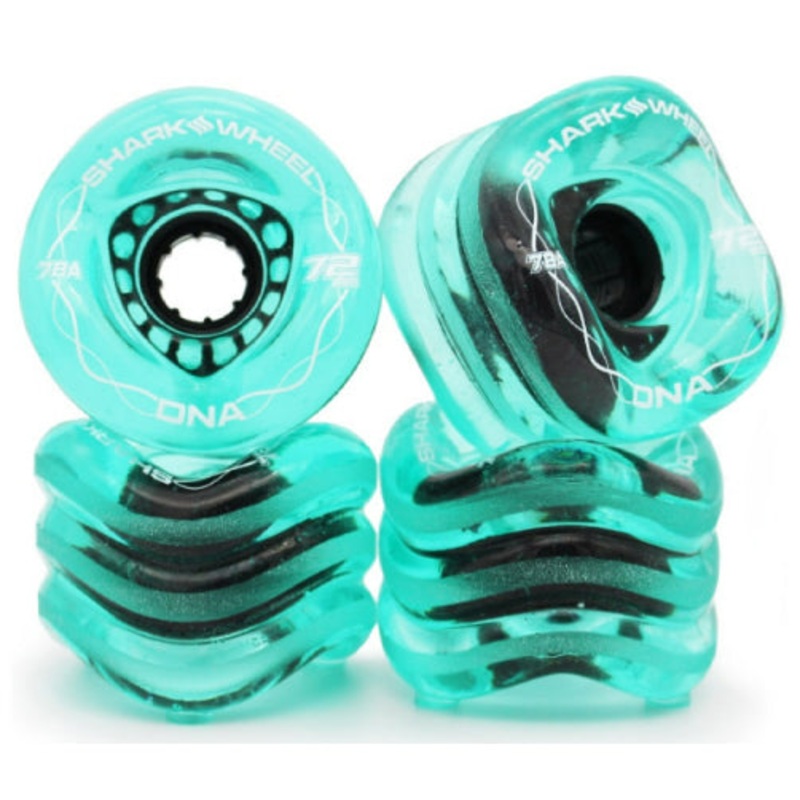 Shark Wheel DNA Emerald Green Longboard Wheels 72MM 78A 72mm
